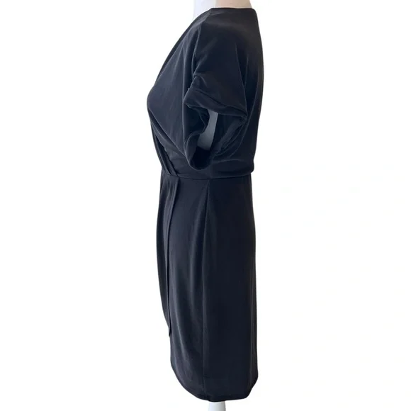 Express Short Sleeve Stretch Above Knee Black Dress Women XS Corp Classic Chic - Picture 8 of 13